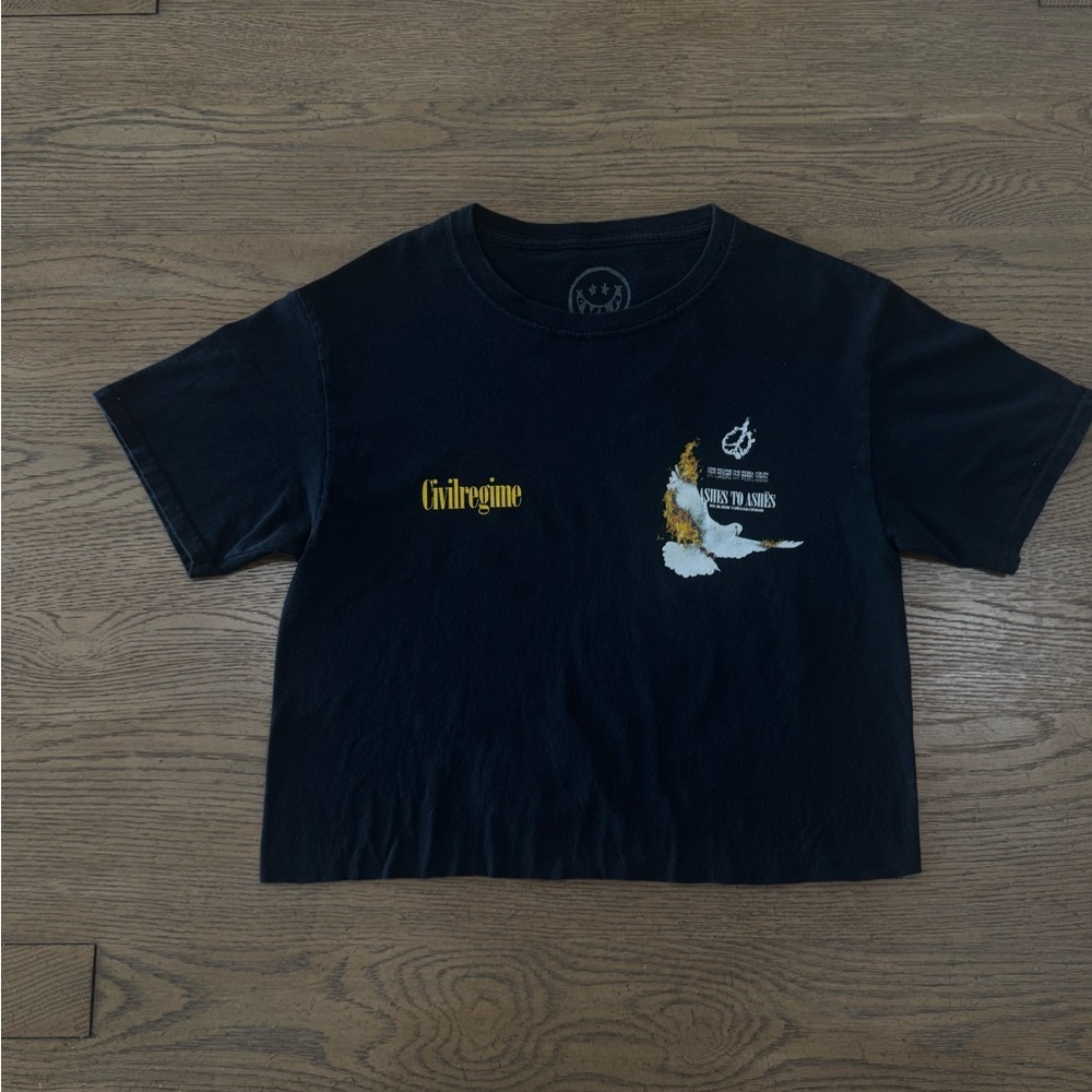 Civil Regime “Ashes to Ashes” Cropped Graphic Tee